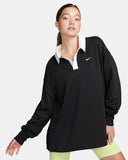 Women's Oversized Long-Sleeve Polo