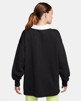 Women's Oversized Long-Sleeve Polo