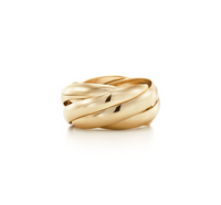 Cotton-Blend V-Neck Ring