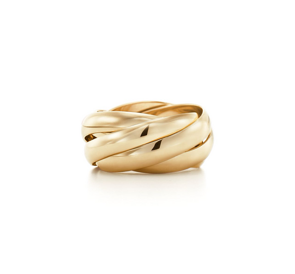 Cotton-Blend V-Neck Ring